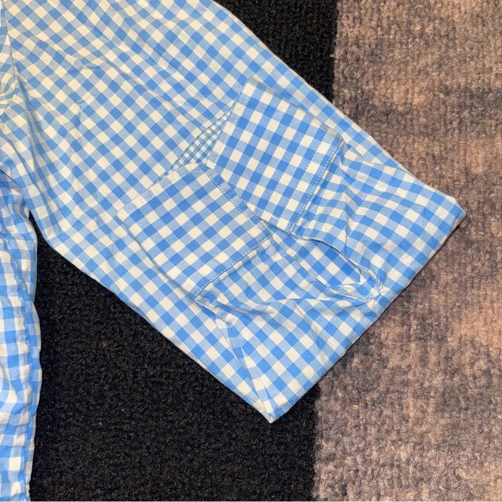Lauren Ralph Lauren Light Blue and White Checkered Shirt - Picture 5 of 5